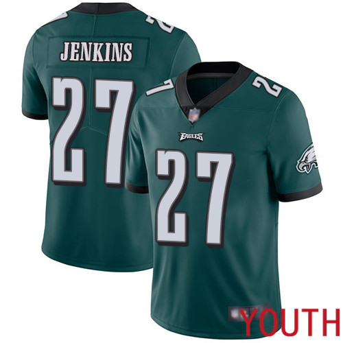 Youth Philadelphia Eagles 27 Malcolm Jenkins Midnight Green Team Color Vapor Untouchable NFL Jersey